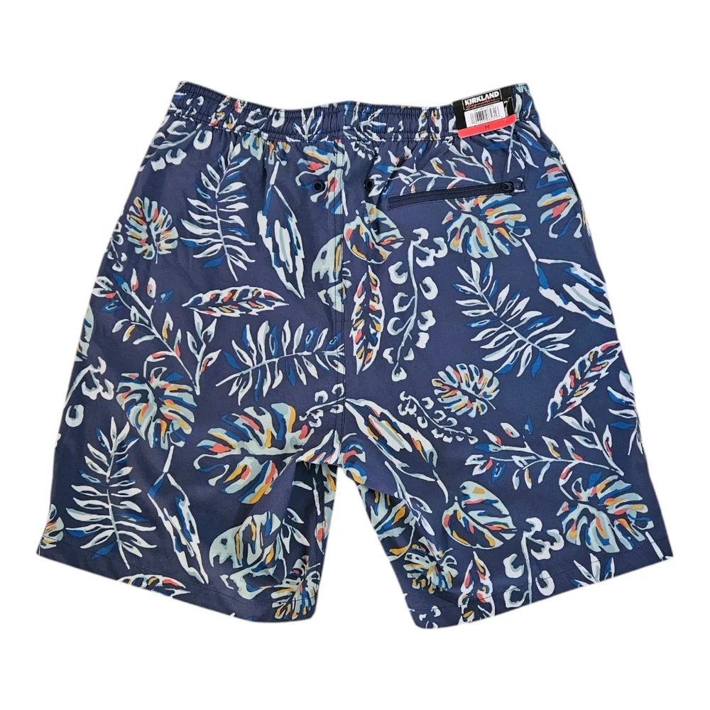Kirkland Men's Swim Shorts Medium NEW Liner Blue Swim Trunks